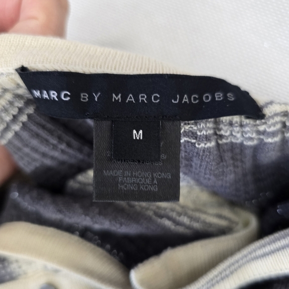 Marc By Marc Jacobs Cream Shell Grey Ombre Silk Cashmere Cardigan Sz M (624) - Picture 5 of 7
